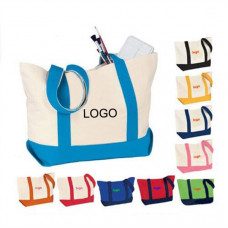 Stitching Canvas Tote Bag, Beach Bag